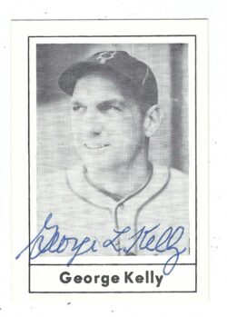 Autographed GEORGE KELLY Brooklyn Dodgers 1978 Grand Slam Card