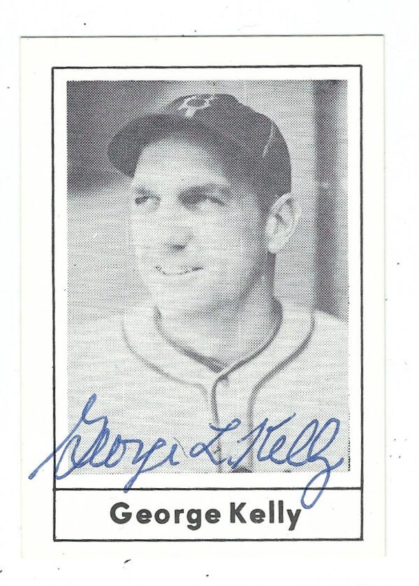 Autographed GEORGE KELLY Brooklyn Dodgers 1978 Grand Slam Card