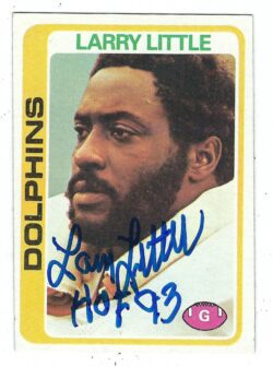 Autographed LARRY LITTLE Miami Dolphins 1978 Topps Card #322