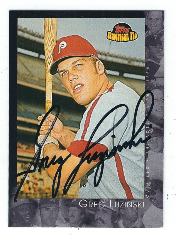 Autographed GREG LUZINSKI 2001 Topps American Pie Card