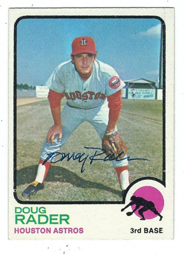 Autographed DOUG RADER 1973 Topps Card