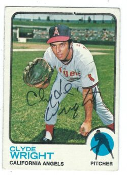 Autographed CLYDE WRIGHT 1973 Topps Card