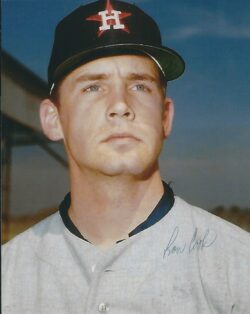 AUTOGRAPHED RON COOK 8X10 Houston Astros Photo