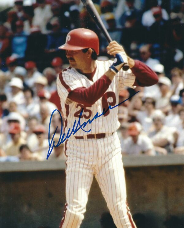 AUTOGRAPHED DEL UNSER 8x10 Philadelphia Phillies Photo