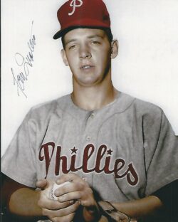 AUTOGRAPHED TOM QUALTERS 8x10 Philadelphia Phillies Photo