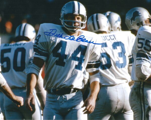 Autographed DICK LEBEAU 8X10  Detroit Lions Photo