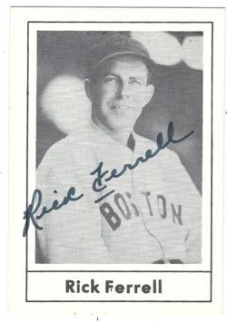 Autographed RICK FERRELL 1978 Grand Slam card