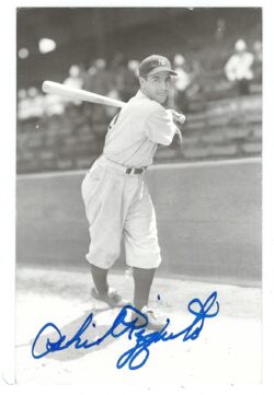 Autographed PHIL RIZZUTO New York Yankees BxW Rowe Post Card