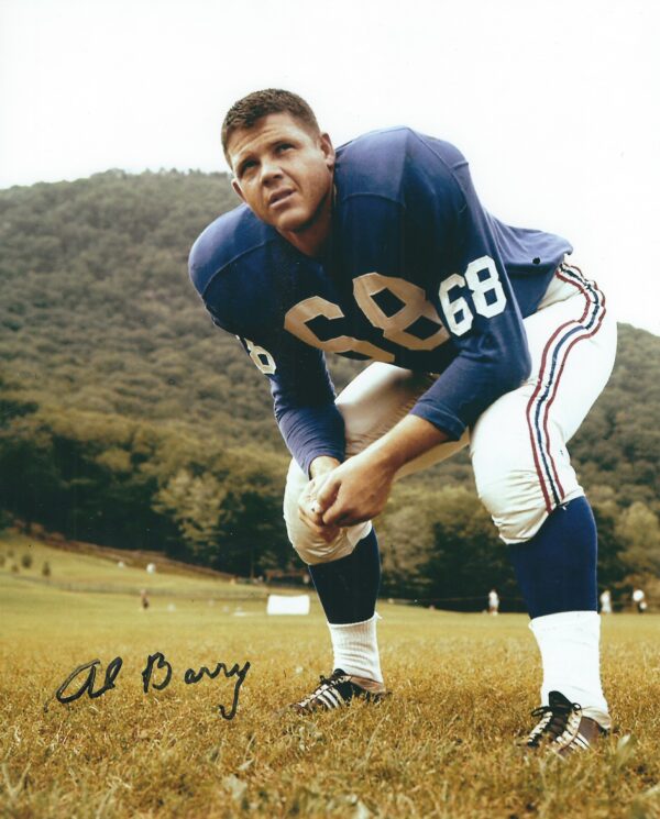 Autographed AL BARRY New York Giants 8x10 photo
