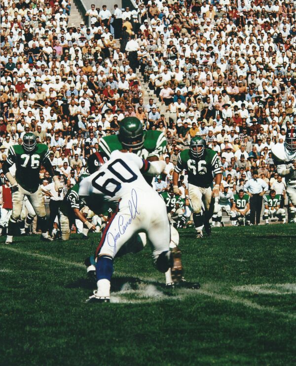 Autographed JIM CARROLL New York Giants 8x10 photo