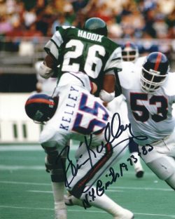 AUTOGRAPHED BRIAN KELLEY 8X10 New York Giants Photo