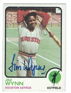 Autographed JIM WYNN 1973 Topps Card