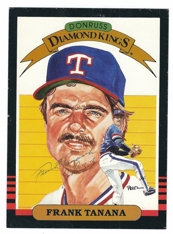 Autographed  FRANK TANANA 1985 5X7 Donruss Diamond King