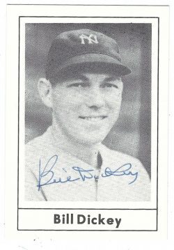 Autographed BILL DICKEY 1978 Grand Slam card