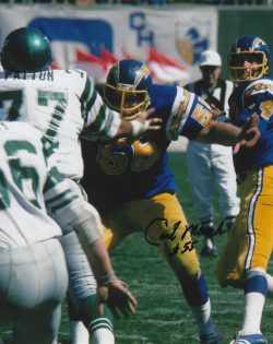 Autographed CARL MAUCK 8X10 San Diego Chargers Photo