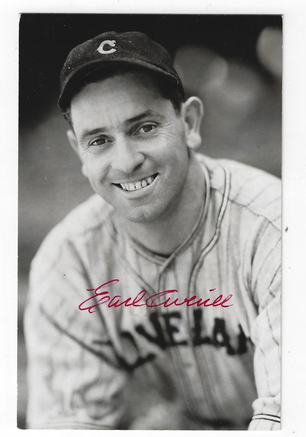 Autographed EARL AVERILL BXW Rowe Post Card