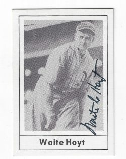 Autographed WAITE HOYT Philadelphia Athletics 1978 Grand Slam Card