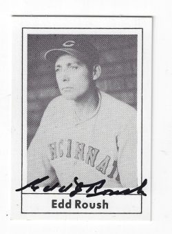 Autographed EDD ROUSH Cincinnati Reds 1978 Grand Slam Card