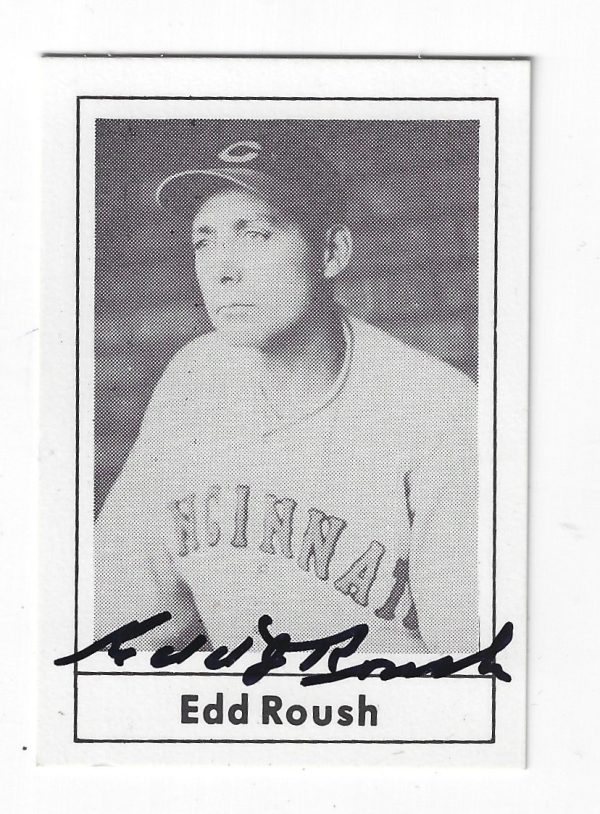 Autographed EDD ROUSH Cincinnati Reds 1978 Grand Slam Card