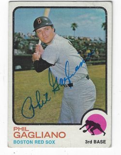 Autographed PHIL GAGLIANO 1973 Topps Card