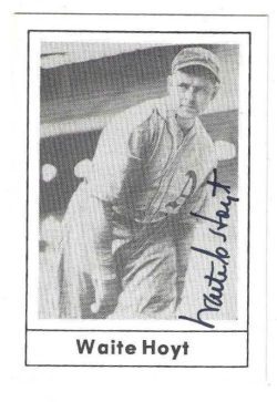Autographed WAITE HOYT Philadelphia Athletics 1978 Grand Slam Card