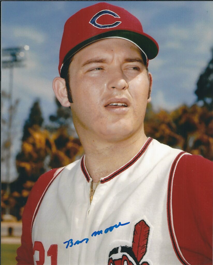 AUTOGRAPHED BARRY MOORE 8x10 Cleveland Indians Photo Main Line Autographs