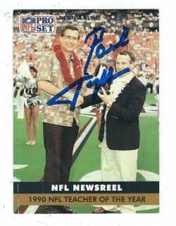 PAUL TAGLIABUE Autographed 1991 Pro Set Card