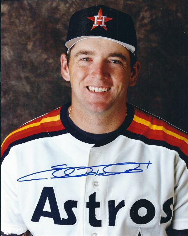 AUTOGRAPHED EDDIE TAUBENSEE 8X10 Houston Astros Photo
