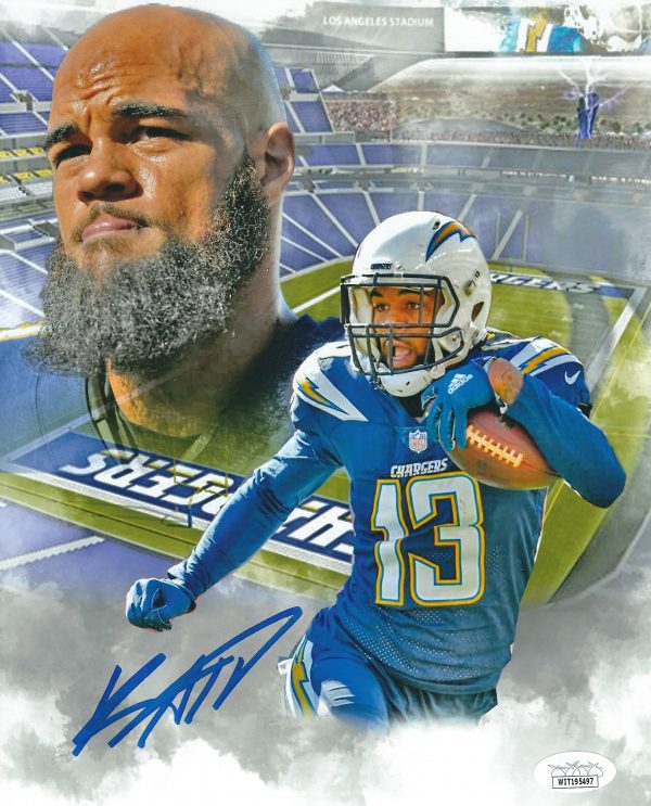 Autographed KEENAN ALLEN 8X10 Los Angeles Chargers photo JSA Witness COA