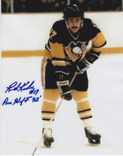 Autographed RICK KEHOE "Pens HOF 92" 8X10 Pittsburgh Penguins Photo