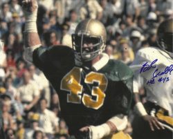 Autographed BOB CRABLE 8x10 University of Notre Dame Photo