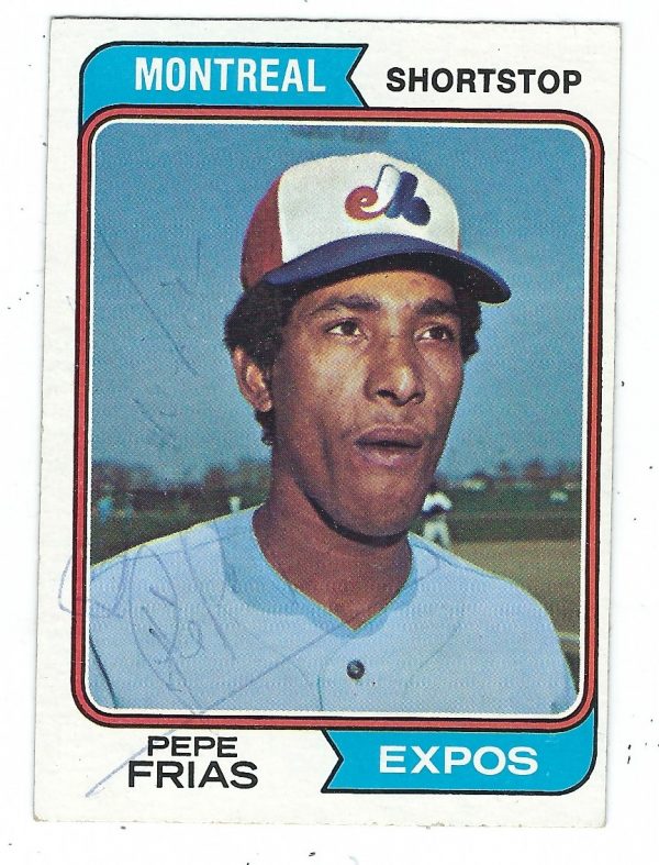 Autographed PEPE FRIAS 1974 Topps Card