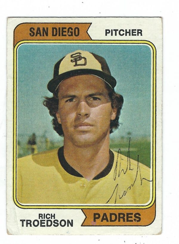 Autographed RICH TROEDSON 1974 Topps Card