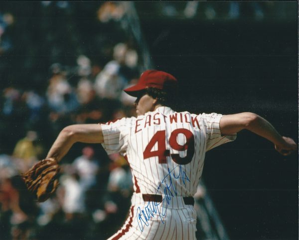 AUTOGRAPHED RAWLEY EASTWICK  8X10 Philadelphia Phillies Photo