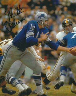 Autographed MILT PLUM 8X10 Detroit Lions Photo