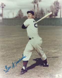 AUTOGRAPHED GENE HERMANSKI 8X10 Chicago Cubs Photo