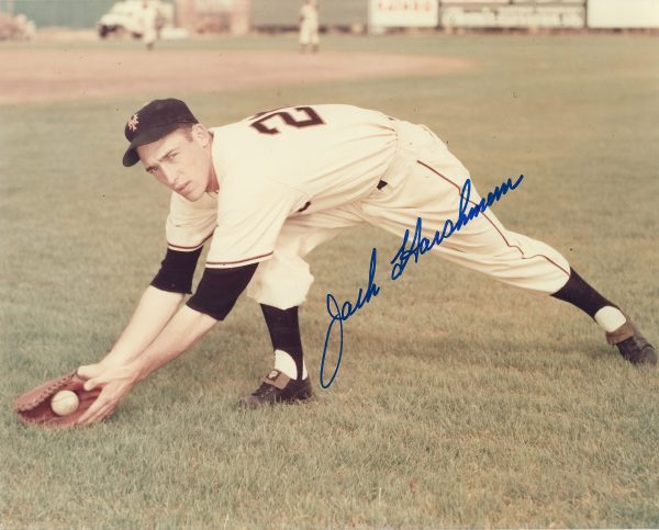 AUTOGRAPHED JACK HARSHMAN 8x10 New York Giants photo