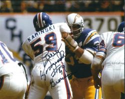 Autographed LARRY KAMINSKI 8X10 Denver Broncos Photo