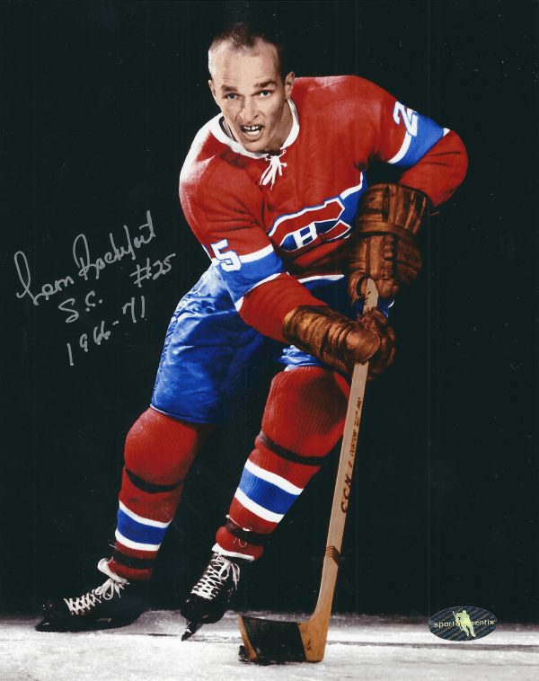 Autographed LEON ROCHEFORT 8X10 Montreal Canadiens Photo