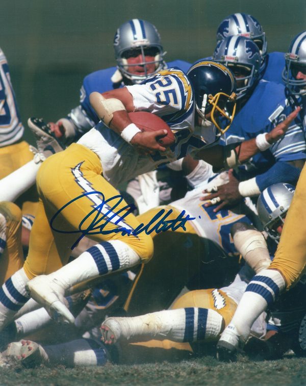 Autographed JOHN CAPPELLETTI 8X10 San Diego Chargers photo
