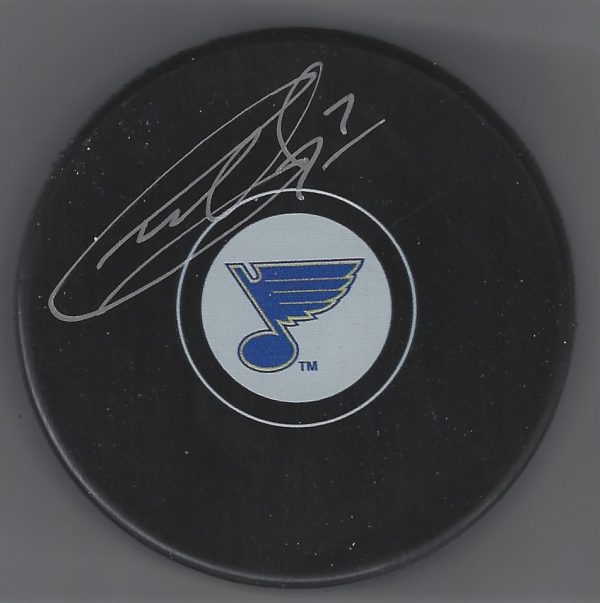 Autographed GARRY UNGER St. Louis Blues Hockey Puck