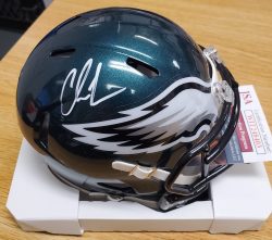 Autographed Chris Long Philadelphia Eagles mini helmet w/ JSA COA
