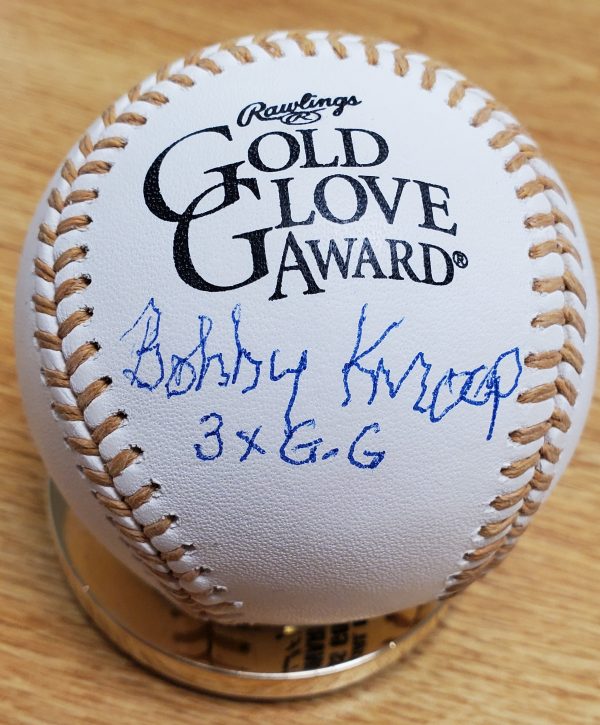 Autographed BOBBY KNOOP Official Gold Glove Major League Baseball