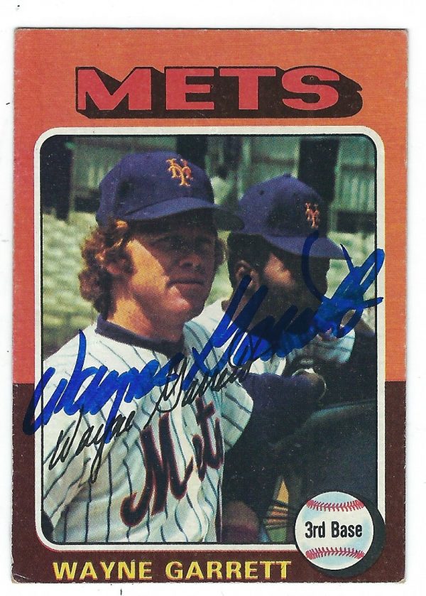 Autographed WAYNE GARRETT 1975 Topps Card