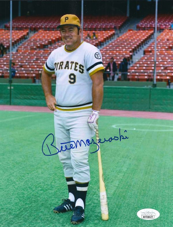 Autographed BILL MAZEROSKI 8x10 Pittsburgh Pirates Photo JSA Witnessed