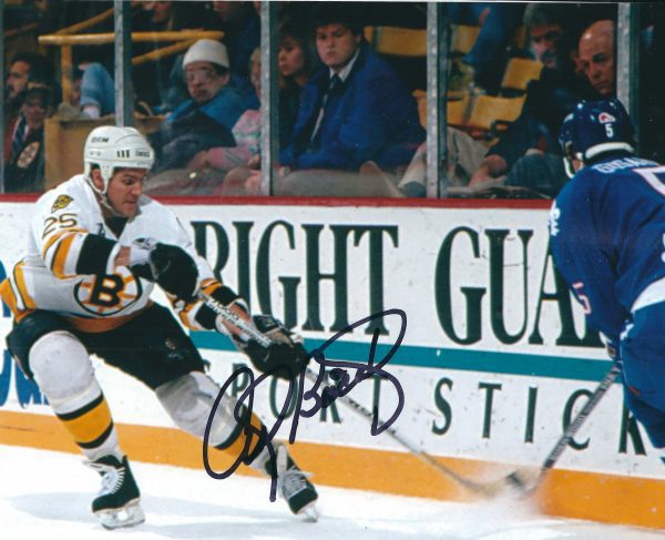 Autographed ANDY BRICKLEY 8X10 Boston Bruins Photo