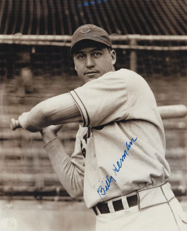 Autographed BILLY HERMAN 8x10 Chicago Cubs Photo