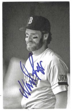 Autographed WADE BOGGS Boston Red Sox BxW Post Card