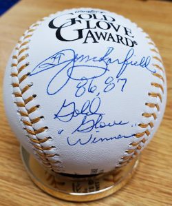 Autographed JESSE BARFIELD Official Rawlings Gold Glove Major League Baseball