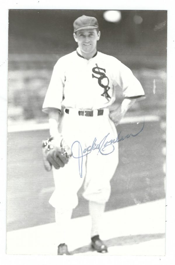 Autographed Jocko Conlan Chicago White Sox BxW Rowe Post Card